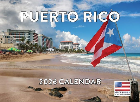Puerto Rico Calendar 2026 Wall 12 Month Monthly PR Scenic Souvenirs Puerto Rican Themed Gifts | American Made In The USA