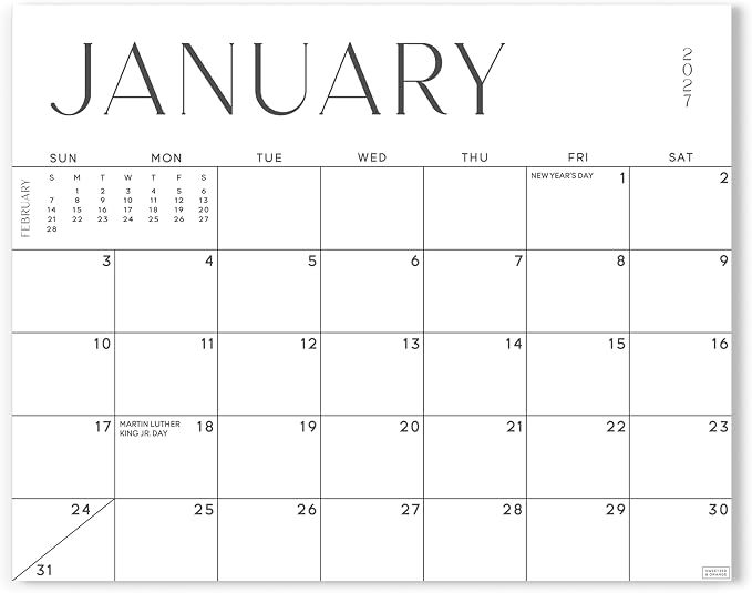 S&O Simple Magnetic Fridge Calendar from July 2026-December 2027 - Tear-Off Refrigerator Calendar to Track Events & Appointments - 18 Month Magnetic Planner for Fridge for Easy Planning-8"x10”in