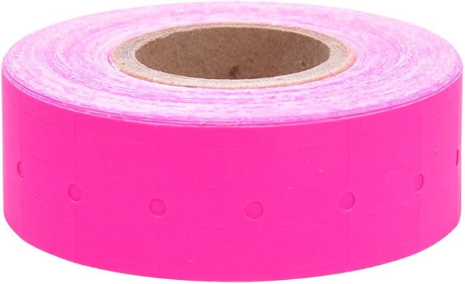 Fluorescent Pink Labels to fit Towa® GS Series/Halmark/Century Price Guns 16 Pack (Free Ink roll Included)