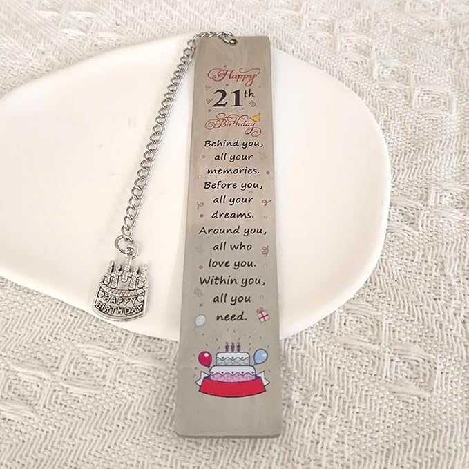 21 Year Old Birthday Gifts Bookmarks Behind You All Your Memories Bookmark | Book Markers for Reading Book Lover 21st Birthday Gifts for Her Him 21 Yrs Old Girlfriend Birthday Gift