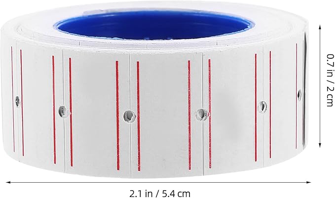 FRCOLOR 10 Rolls Supermarket Price Tag Paper for Price Gun Labeler Per Roll for Retail and Market Use