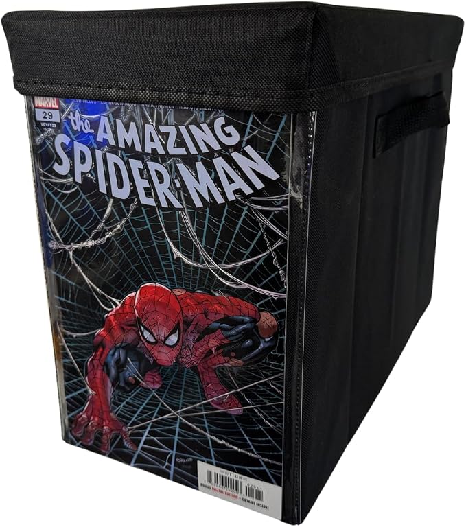 Comic Vision Comic Book Storage Box and Comic Book Display [Patent Pending] - Removeable, enclosed top - 2pack