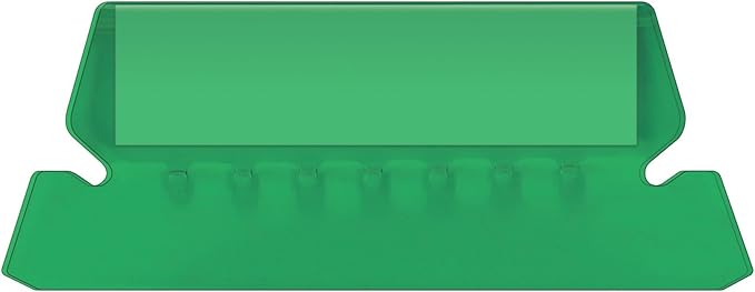Pendaflex Hanging Folder Tabs, 2", Clear Green, 25 Tabs and Inserts per Pack (42 GRE)
