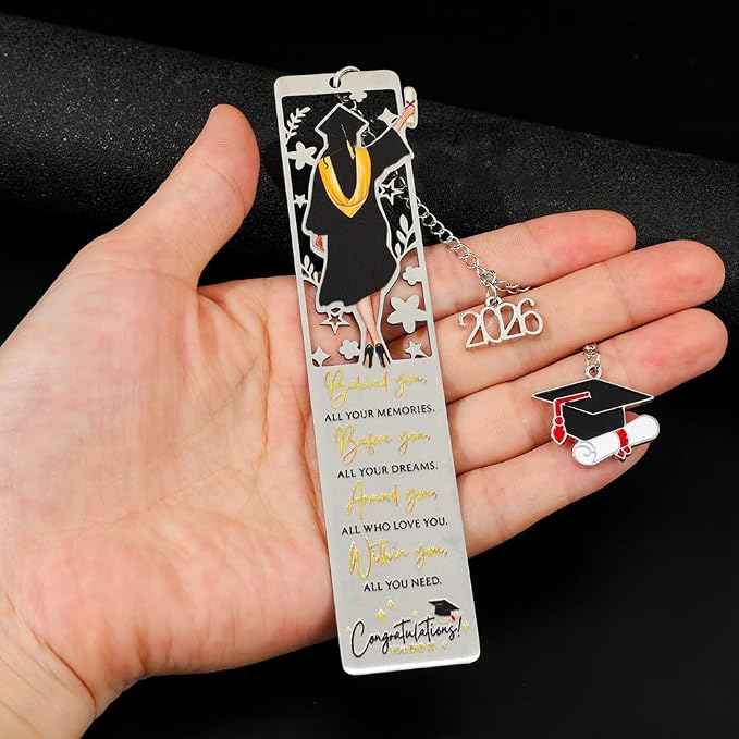 Class of 2026 Graduation Gifts for Women Her - High School College Graduation Gift Ideas for Graduates - Inspirational Bookmark with Gift Box, Congrats Grad Sentimental Keepsake (Graduation)