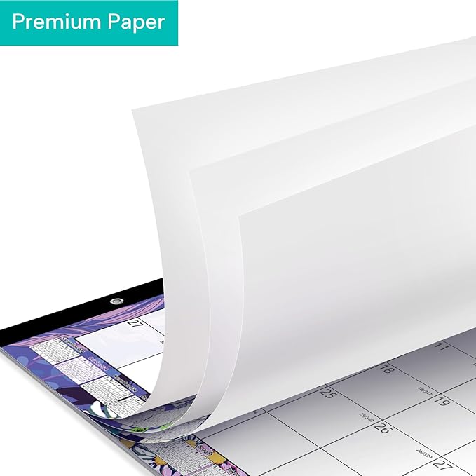 Large 22''x17'' Desk Calendar 2026, Use January to Dec 2026, Big Deskpad Calendar or Extra Large Monthly Organizer Desk/Wall Planner, Colorful Seasonal Designs