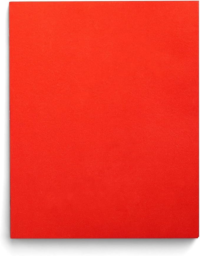 Staples School Grade 2‑Pocket Folders with Fasteners, Orange, Letter‑Size Durable Classroom & Office File Folders, 25/Box