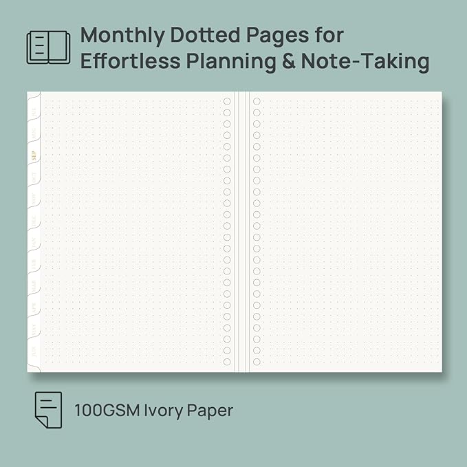 POPRUN 2026-2027 Monthly Planner, 18 Month Calendar (July 2026-Dec 2027), 6.25" x 8.5" A5 Spiral Hardcover Organizer with Dotted Note Pages, Professional Appointment Book for Business Office, Students & Teachers - Violet