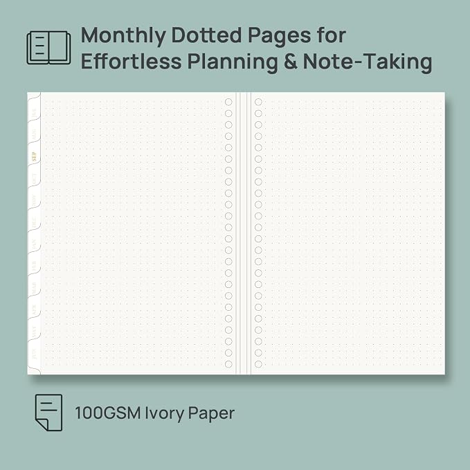 POPRUN 2026-2027 Monthly Planner, 18 Month Calendar (July 2026-Dec 2027), 6.25" x 8.5" A5 Spiral Hardcover Organizer with Dotted Note Pages, Professional Appointment Book for Business Office, Students & Teachers - Orange
