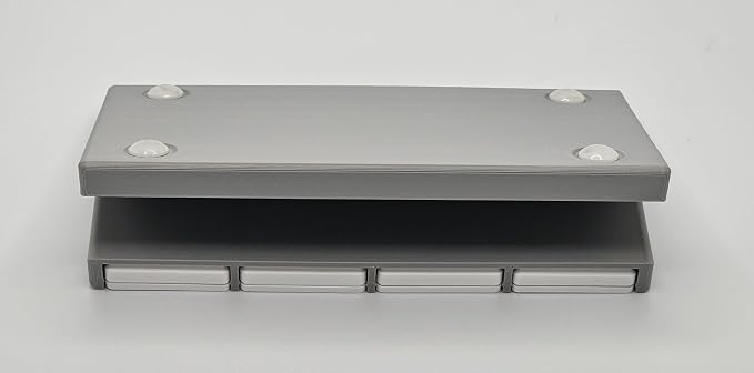 Remote Holder Organizer Pedestal Caddy compatible with Lutron Pico Remotes, Anti-Slip Feet, Holds 4 Remotes, Grey, Indoor Use Only