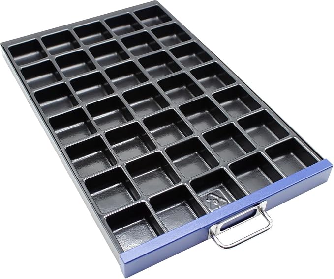 Bisley MultiDrawer Cabinet Insert Trays, 35-Section Insert, 7/8" Depth, Perfect for Low-Profile Drawers