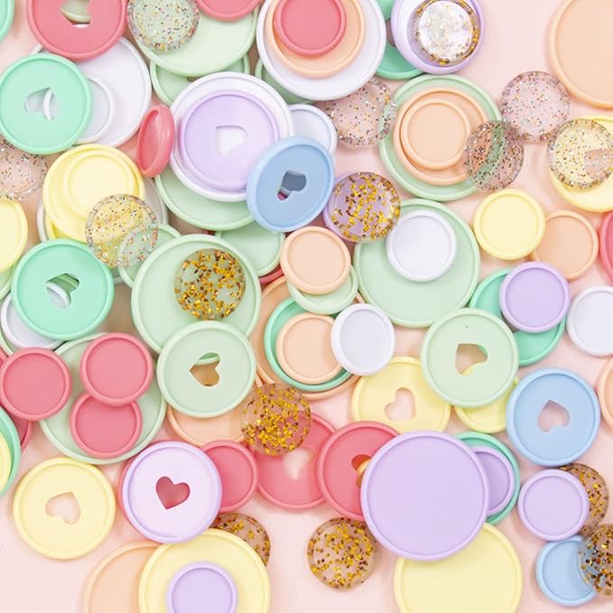 Craftelier - Plastic Disc Rings S for Binding Planners, Notebooks or Albums | Ideal for Scrapbooking and Crafting | Pack of 9 pcs. 25 mm Diameter - Turquoise Colour