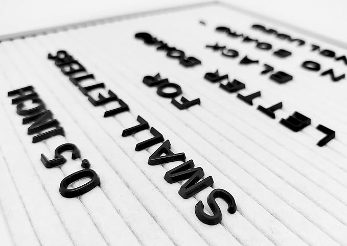 Letter Set Only - Pre-cut 0.5 Inch(1/2”) Tall Black Letters 492pcs with Canvas Bag(No Board Included)