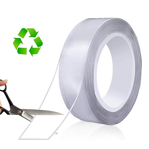 MEMX Nano Double Sided Tape Heavy Duty, 9.85FT Multipurpose Strong Mounting Tape, Reusable Removable Washable Traceless Gel Grip Adhesive for Carpet, Poster Sticky Wall, Home, Office Decor.