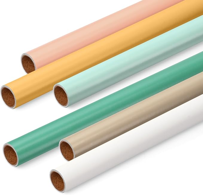 Skyygemm 6 Rolls Bulletin Board Paper Fade Resistant Colored Bulletin Board Paper Roll Bulk for Art Decor Drawing Craft Painting(4 x 24 ft,Bohemian)