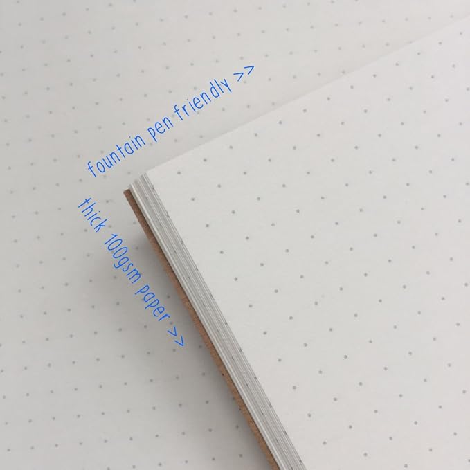 newestor Travelers Notebook Inserts - Dotted Refills for Standard Size Travelers Notebook, Set of 3, Total 192 Pages, 8.25 x 4.25 Inches