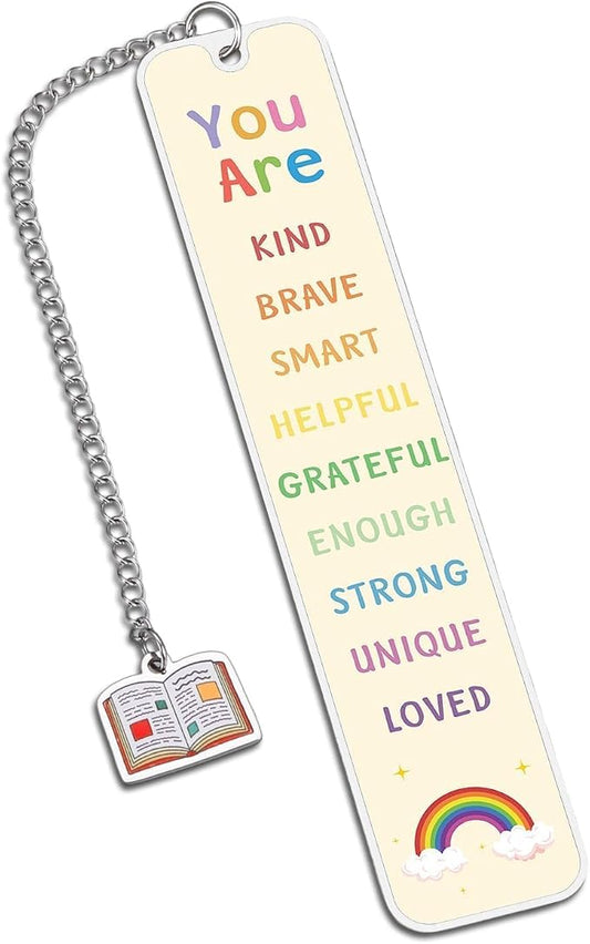 Bookmarks for Kids, Back to School Gifts for Students, Book Marks for Reading Kids, 5th 8th Grade School Supplies for Girls Boys, College Dorm Room Essentials for Guys, Inspirational Bookmarks