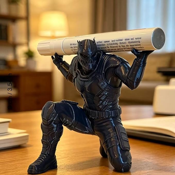 Ninja Pen Holder for Desk, Black Ninja Decor Pen Stand Pencil Holder Desk Accessories for Office Home Classroom (Black Special Forces)