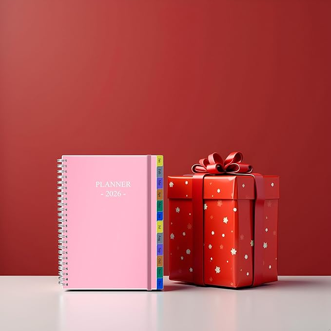 2026 Planner - Weekly & Monthly Planner Runs January 2026 to December 2026, 6.25" x 8.25", 12 Monthly Tabs, 14 Notes Pages, Inner Pocket, Flexible Cover with Twin-Wire Binding, Planners 2026