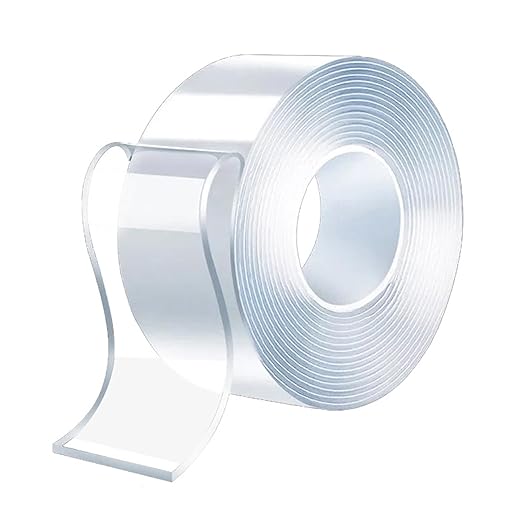 Heavy Duty Clear Double Sided Tape, 10FT Nanometer Mounting Tape Removable Waterproof, Two Sided Adhesive Tapes for Home Office Multipurpose 2mm 3m