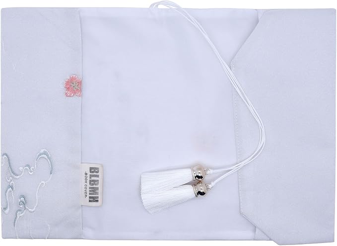 BLBMH 5.5x8.5 Fabric Bible Cover Non-Stretch | Built-in Bookmark | Handmade Washable Book Sleeve for Paperback Journal Privacy Reading Gift for Women - Epiphyllum