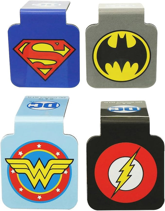 Ata-Boy Justice League Bookmark, Logo Magnetic Bookmarks (4 Set) DC Comics Gifts & Merchandise