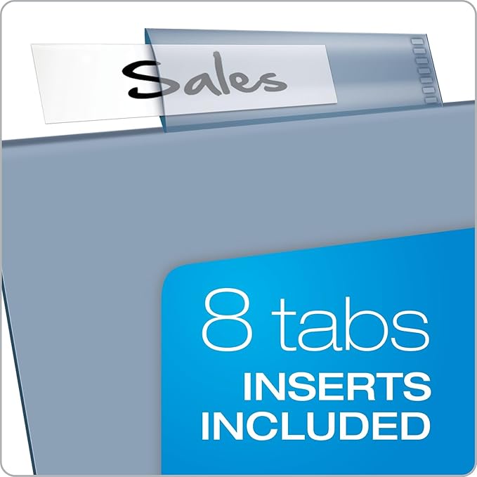 Cardinal Expanding Poly Pocket Dividers - 8 Tab Dividers w/Pockets for 3 Ring Binder - Multi Colors for Filing & Organizing Documents - Perfect for Home, Office, & School Use - 8 Dividers (Pack of 1)