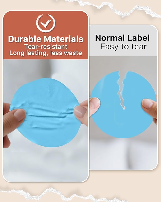 iEager 3 Inch Circle Thermal Sticker Labels, Self-Adhesive Round Direct Thermal Label, Multi-Purpose Roll Thermal Stickers, 500 Labels, Blue