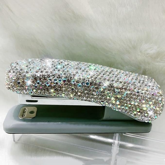 Diamond Crystal Handmade Bling Dazzling Stapler for Office, School, Or Home Stapler