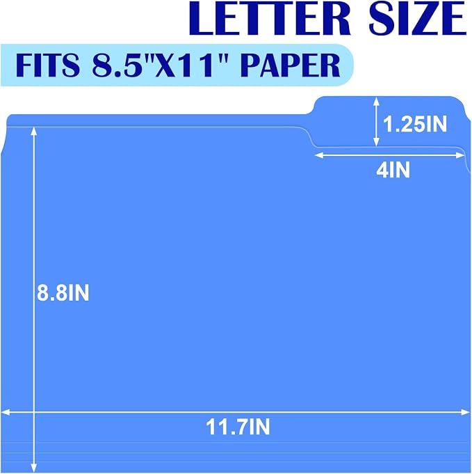 TUXIYA 105 Pack Colored File Folders,21 Colors File Folders Letter Size Manilla Folders 8.5 x 11,1/3 Cut Tab Filing Folders for Office School Business Documents Files Paper
