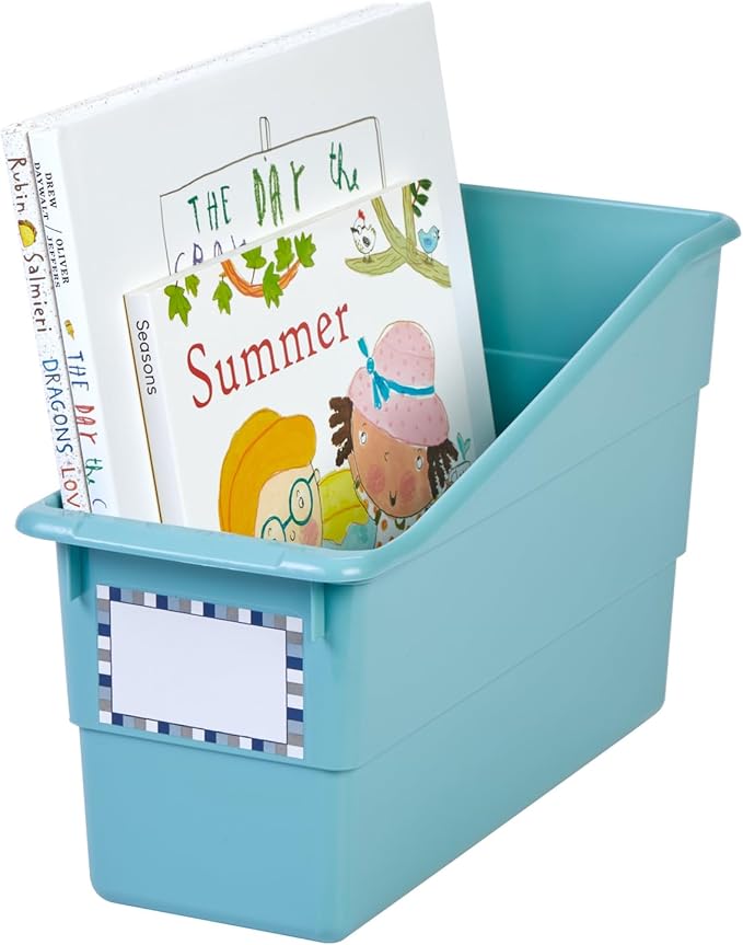 Really Good Stuff Durable Book and Binder Holder - 6 Pack, 5.25" x 12.5" x 7.5", Classroom Organization & Decor