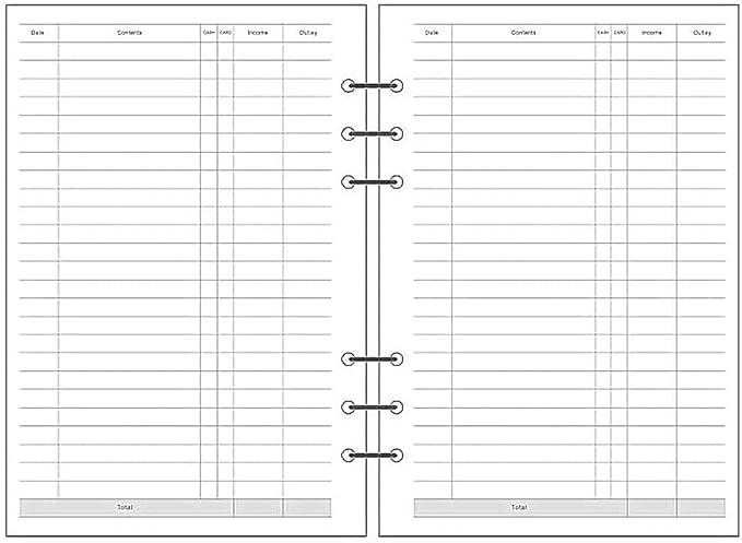 A5 Planner Inserts,6 Ring Budget Binder Refill,Personal Accounting Book for Filofax, 90 Pages Double Side Printed, 100Gsm Paper, Harphia(A5 5.59 x 8.27'',Finance)
