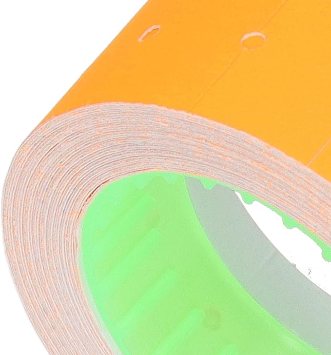 Tyenaza Pricing Labels, 15000 Pieces, Orange, Compatible with M5500, MX5500, AK813, HG979, 21x12mm, Strong Adhesive, Visible, Marking Coding Price Gun Labels