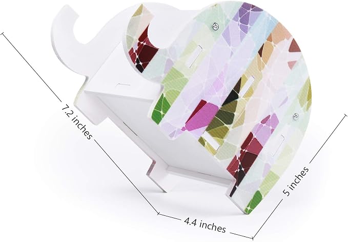 MOKANI Pen Pencil Holder for Desk Cute Elephant Gifts Desk Organizer Marker Makeup Brush Holders Workspace Organizers Office Decor Accessories with Phone Stand Christmas Gifts For Women Men Adults