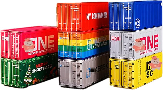 Decorative Container Storage Box Set, Industrial Style, Metal Construction, Multi-Color Design for Home Organization, Warm Colors, 11.6 x 5 x 5.5 CM