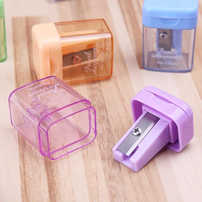 1Pc Random Color Mini Manual Portable Pencil Sharpener for Student Office Stationery Pencil Sharpeners Pencil Sharpeners Writing and Correction Supplies
