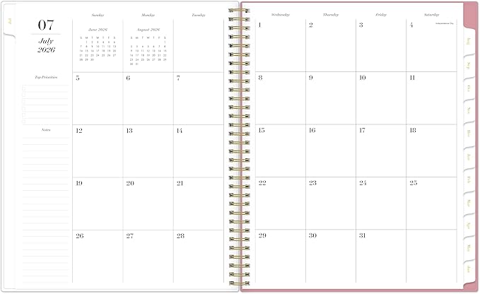 2026-2027 Blue Sky Kentia 8" x 11" Academic Year Weekly & Monthly Planner, Plastic Cover, Kentia (159106)