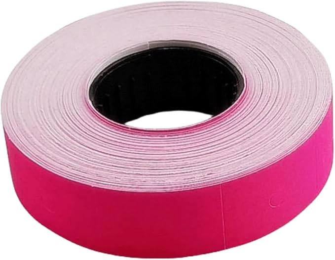 MX-6600 Price Gun Labels, 2 Line Pricemarker Labels Paper for Price and Date Guns, Suitable for MX-6600, MX-6602, G6000, YH-689, 5000pcs-10 Roll (Without Gun) Pink