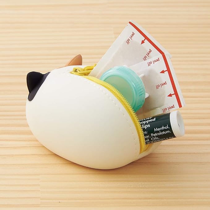 LIHIT LAB PuniLabo Mini Zipper Pouch, Horizontal, 2.2" x 2.7", Shiba Dog (A7780-2)