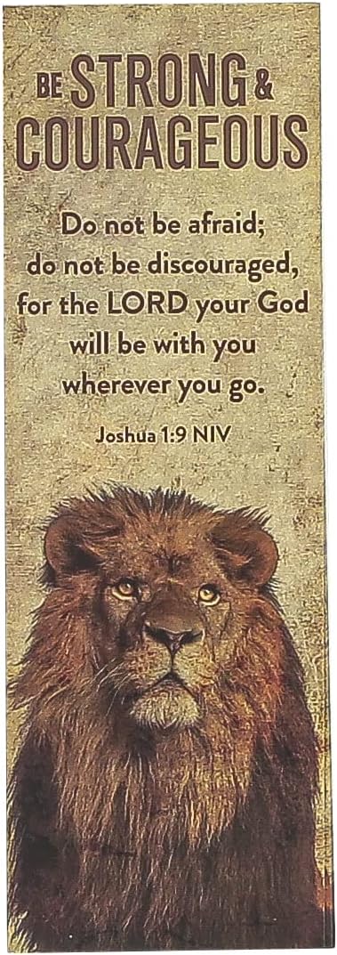 Salt & Light, Joshua 1:9 Be Strong & Courageous Lion Bookmarks, 2 x 6 inches, 25 Bookmarks