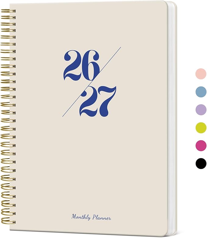 Monthly Planner 2026-2027, 18 Months Calendar Planner 2026-2027, Runs from July 2026 - December 2027, 7" x 10", Perfect for School Office Home Planning - Beige