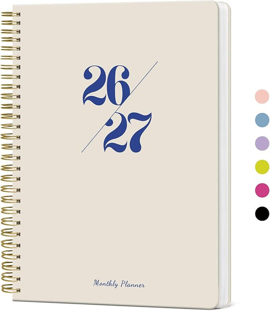 Monthly Planner 2026-2027, 18 Months Calendar Planner 2026-2027, Runs from July 2026 - December 2027, 7" x 10", Perfect for School Office Home Planning - Beige
