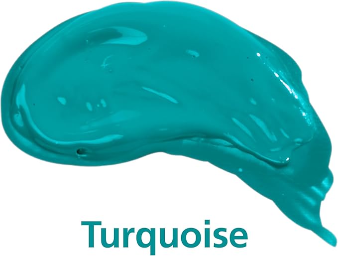 Colorations Artist Quality Acrylic Turquoise Paint - 16 oz (473ml) - Made in United States, Paraben-Free, Non-Toxic, Acrylic Paint for Adults and Kids