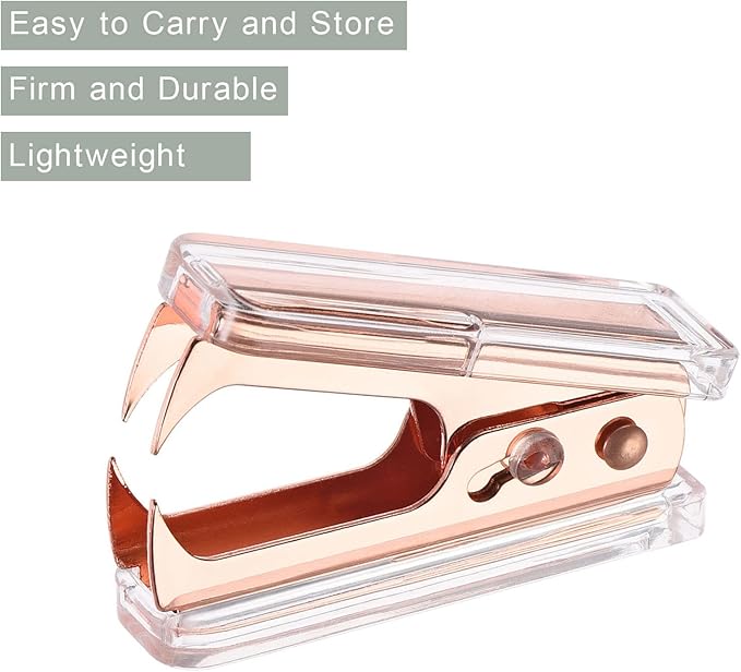 YOKIVE 3 Pcs Staple Remover, Office Staplers Puller | Easily Remove Staples Great for Office Home Desktop Accessories (Rose Gold)