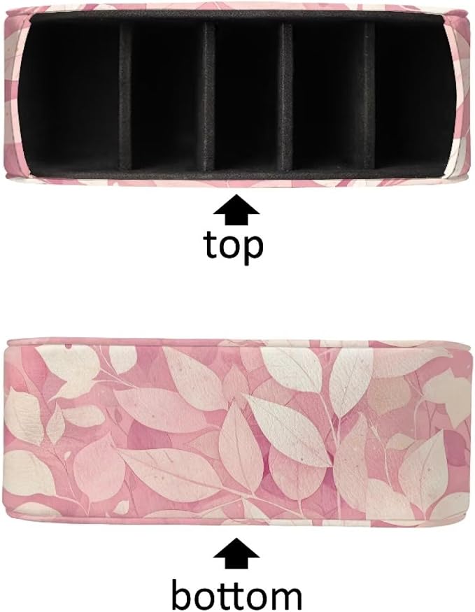 Remote Control Holder with 5 Compartments, Office Desk Organizers - TV Stand Decor/Nightstand Accessory Remote Caddy,Storage for Jewelry/Cosmetic Brushs/Pens