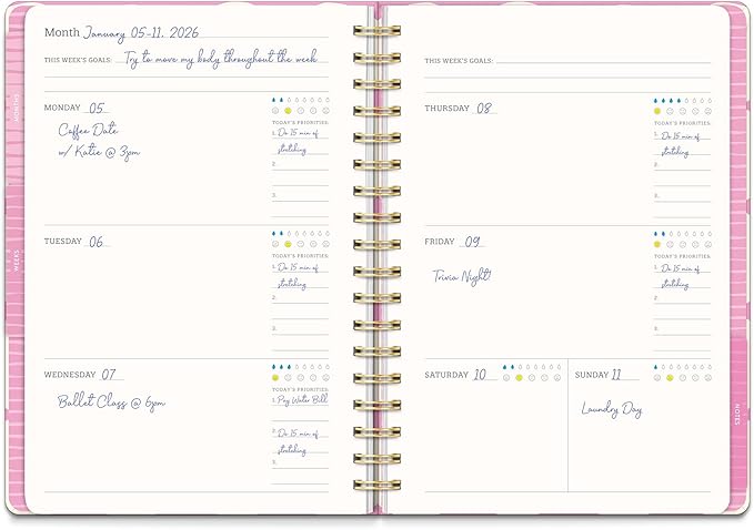 Orange Circle Studio Undated Tri-Tab Planner, Garden Renaissance