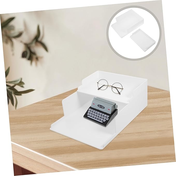 Homoyoyo 2pcs Multi-purpose File Storage Organizer Hips Document Holder for Office Study and Dorm Use Smooth Finish Easy to Store
