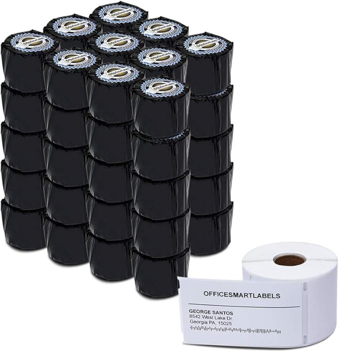 OfficeSmartLabels 2-5/16 x 4 inch Shipping Labels, Compatible with 30256 Labels (50 Rolls / 300 per Roll)