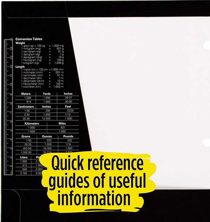 Five Star 4 Pocket Folder, 2 Pocket Folder Plus 2 Additional Pockets, Black (72093)