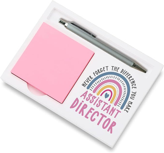 Assistant Director Gifts Sticky Note Holder, Thank You Gift for School Assistant Director, Program Coordinator Admin Leader, Education Appreciation Week, Graduation or Holiday Recognition PB053