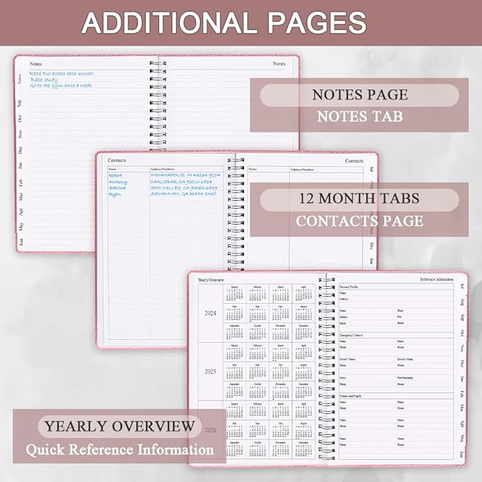 2024-2025 Planner - 2024-2025 Weekly & Monthly Planner from July 2024 - June 2025, Perfect to Organize Your Daily Life, 8.5" x 11", Rose